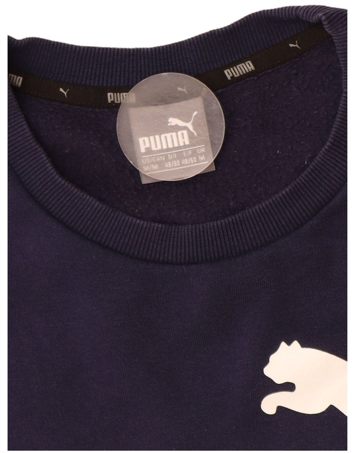 Puma Hombre Sudadera Gráfica Jumper Medium Azul Marino Algodón