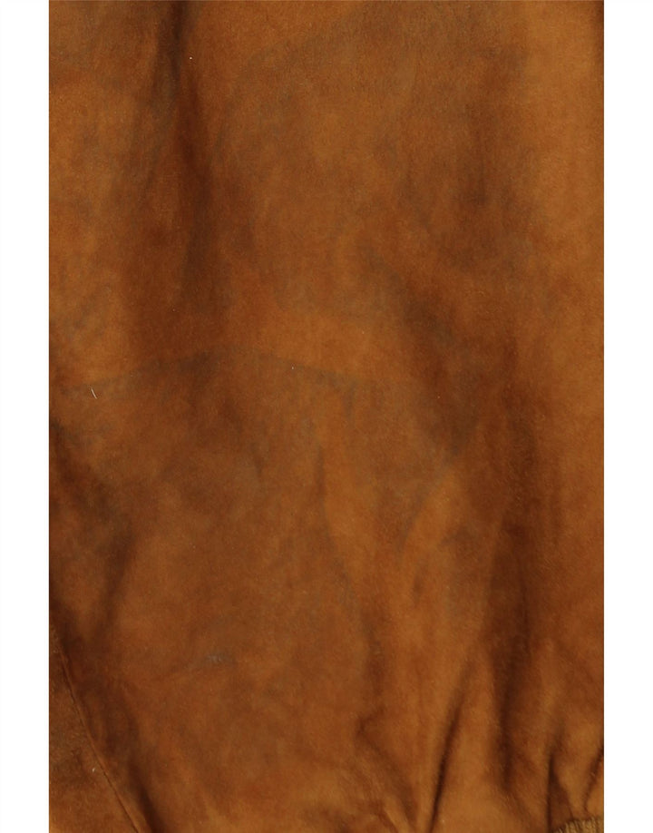 Vintage hombres ante bomber chaqueta IT 54 2XL cuero marrón