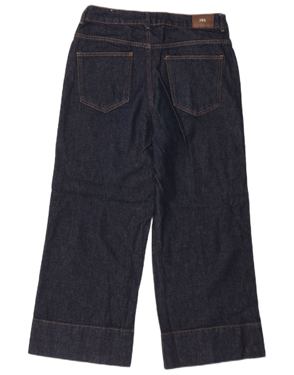 Zara Jeans Sueltos Mujer EU 40 Medium W30 L27 Azul Marino Algodón