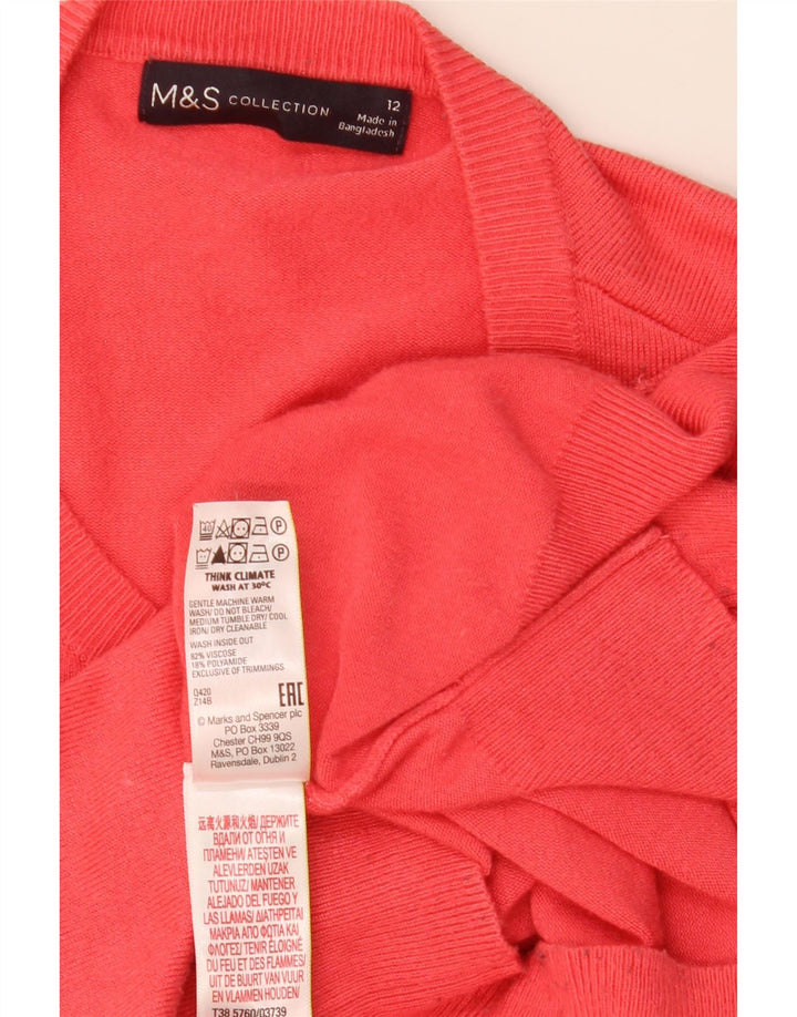 Marks & Spencer - Cárdigan para mujer, talla 42, viscosa roja mediana