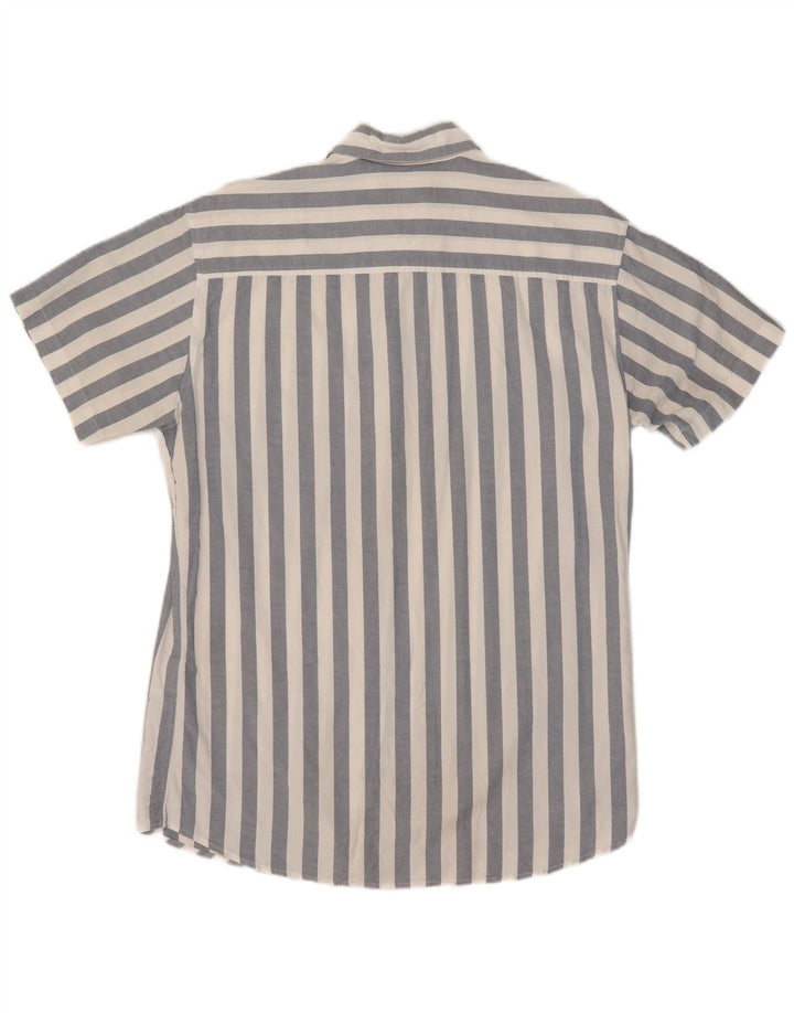 Camisa Jack & Jones Hombre Manga Corta Algodón Rayas Azul Medio