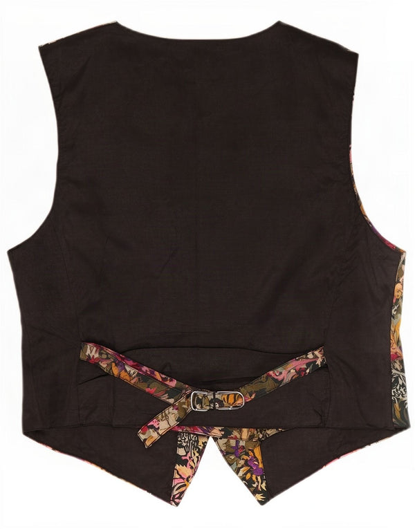 Vintage mujer chaleco Reino Unido 14 medio multicolor floral