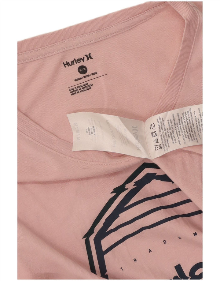 Hurley Camiseta Gráfica Para Hombre Top Algodón Rosa Medio