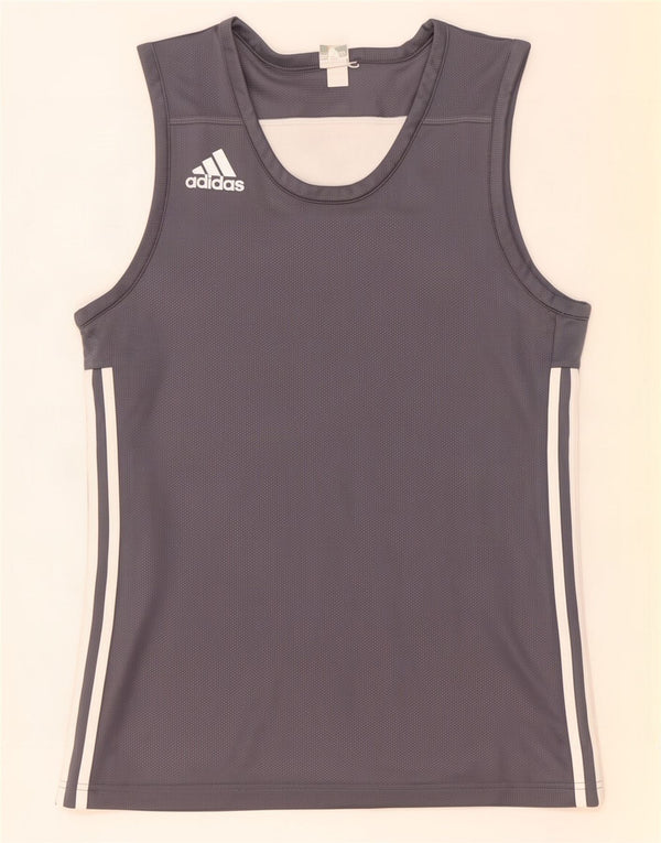 Adidas Hombre Chaleco Top Pequeño Gris