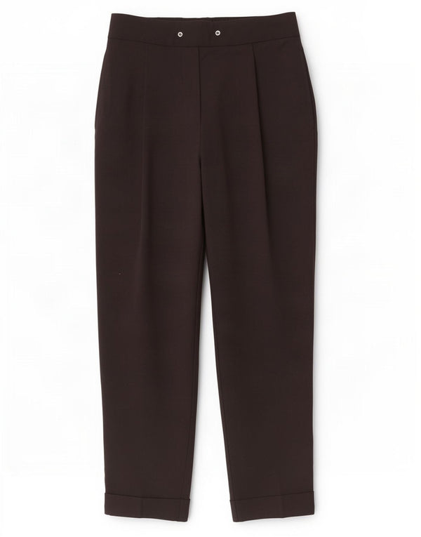 Marks & Spencer Pantalones recortados cónicos para mujer UK 10 Small W30 L25 Negro