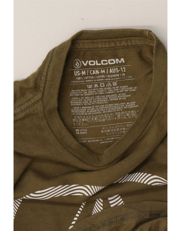 Volcom Camiseta gráfica para niños 11-12 años Algodón caqui mediano
