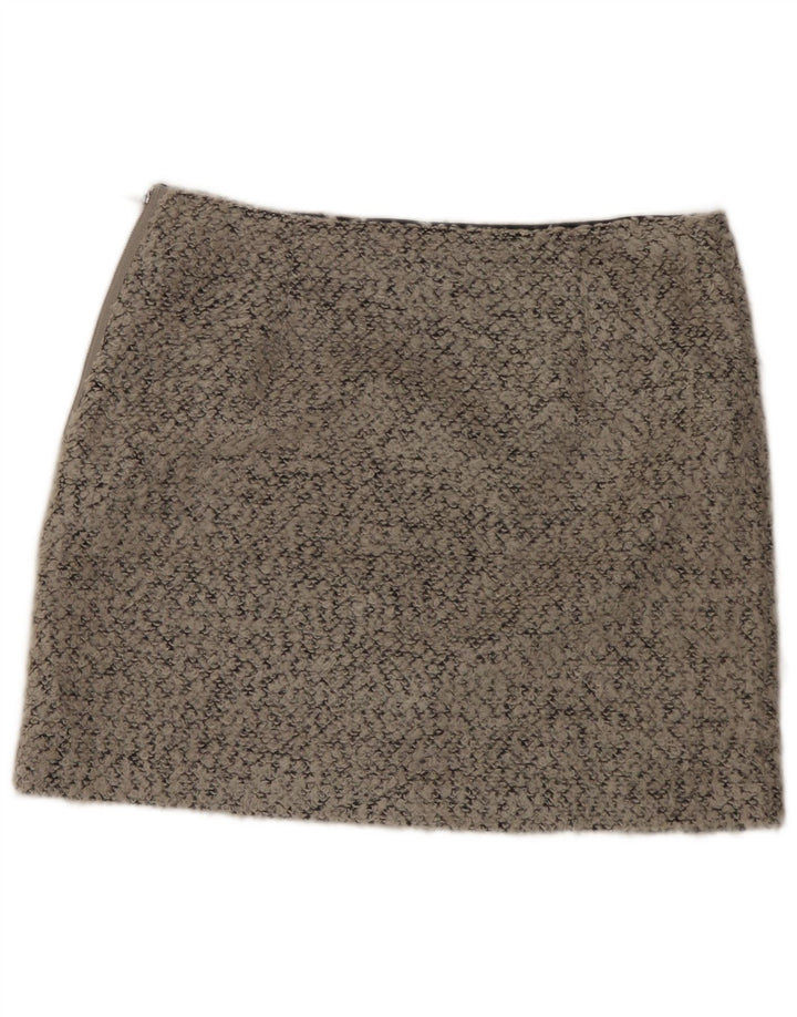 Marks & Spencer Minifalda para mujer UK 44 Grande W34 Poliéster moteado gris
