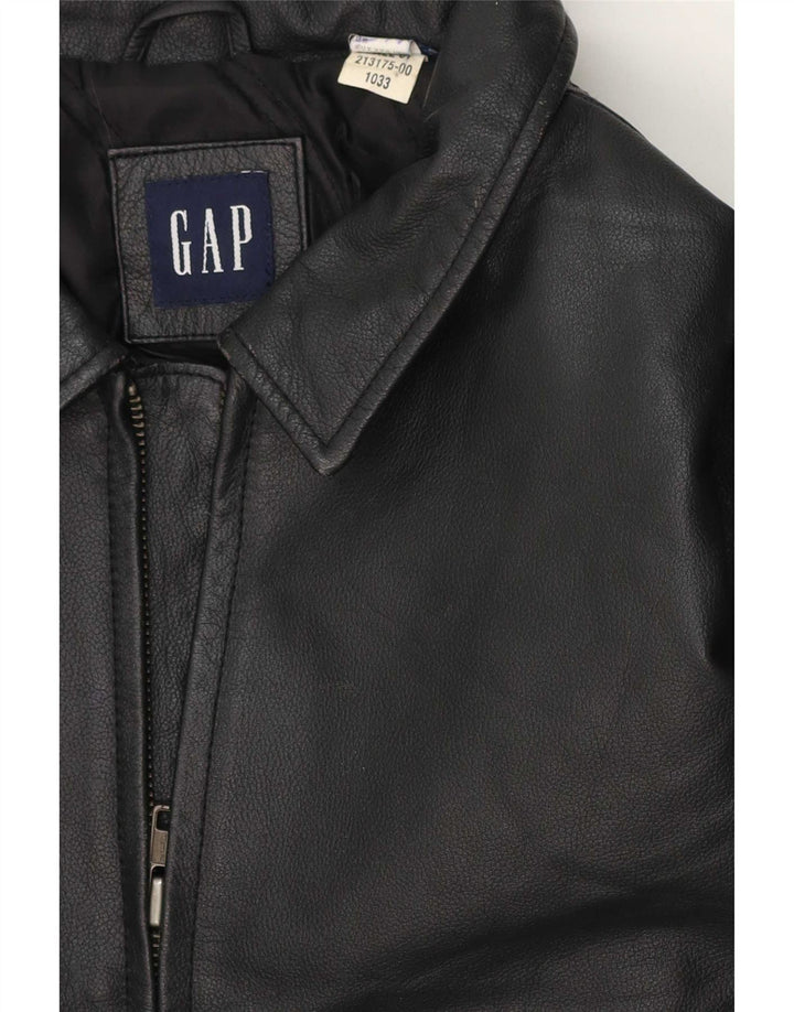 Gap Chaqueta de cuero para niño 13-14 años Negro