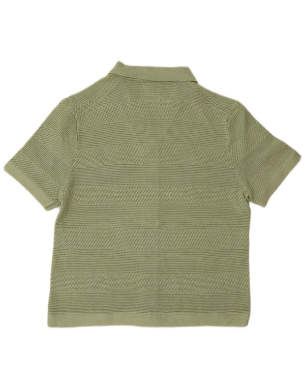 Abercrombie & Fitch Camisa De Punto De Manga Corta Para Hombre Verde Pequeño