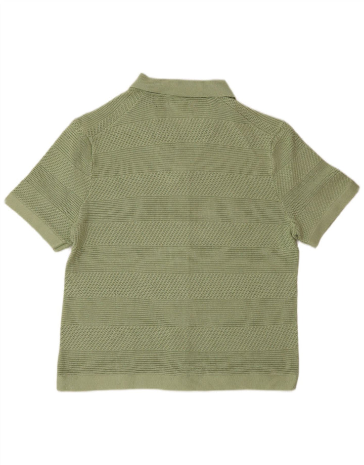 Abercrombie & Fitch Camisa De Punto De Manga Corta Para Hombre Verde Pequeño