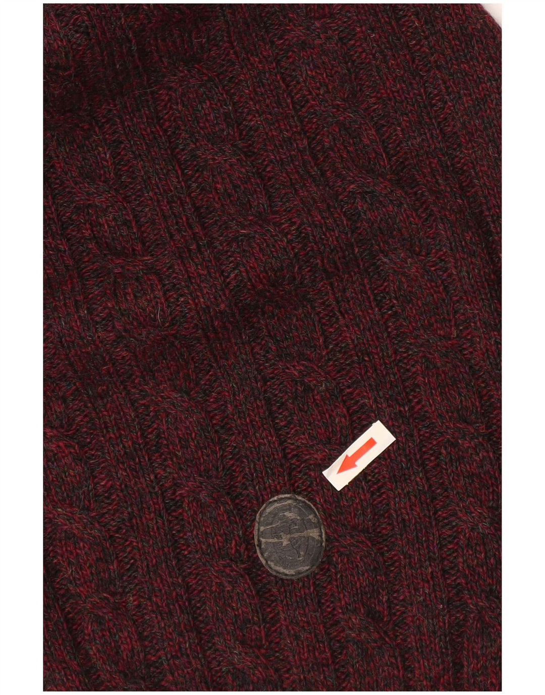 Trussardi Jersey De Cuello Redondo Hombre XL Borgoña Moteado