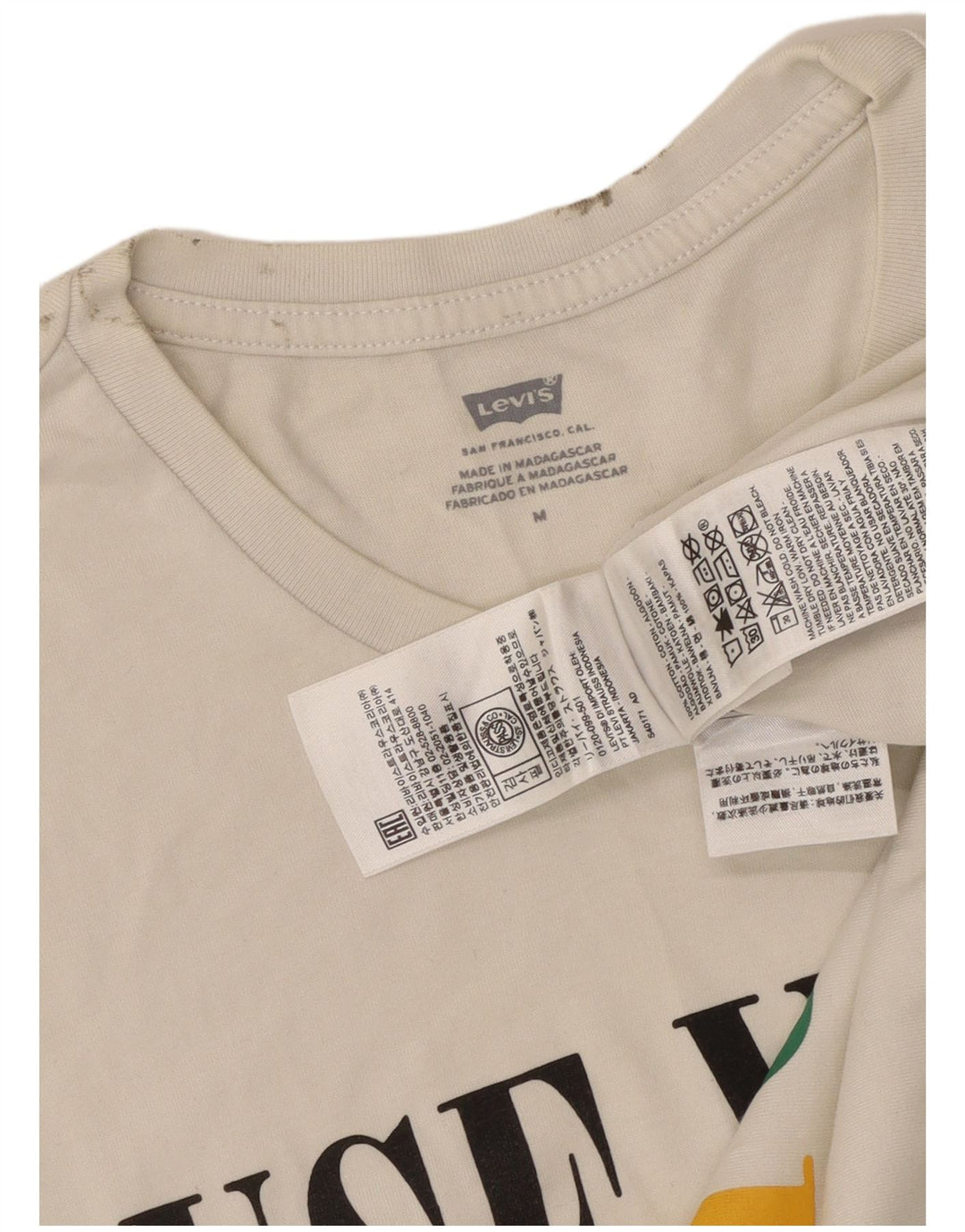 LEVI'S Camiseta sin mangas gráfica para hombre Algodón blanco mediano