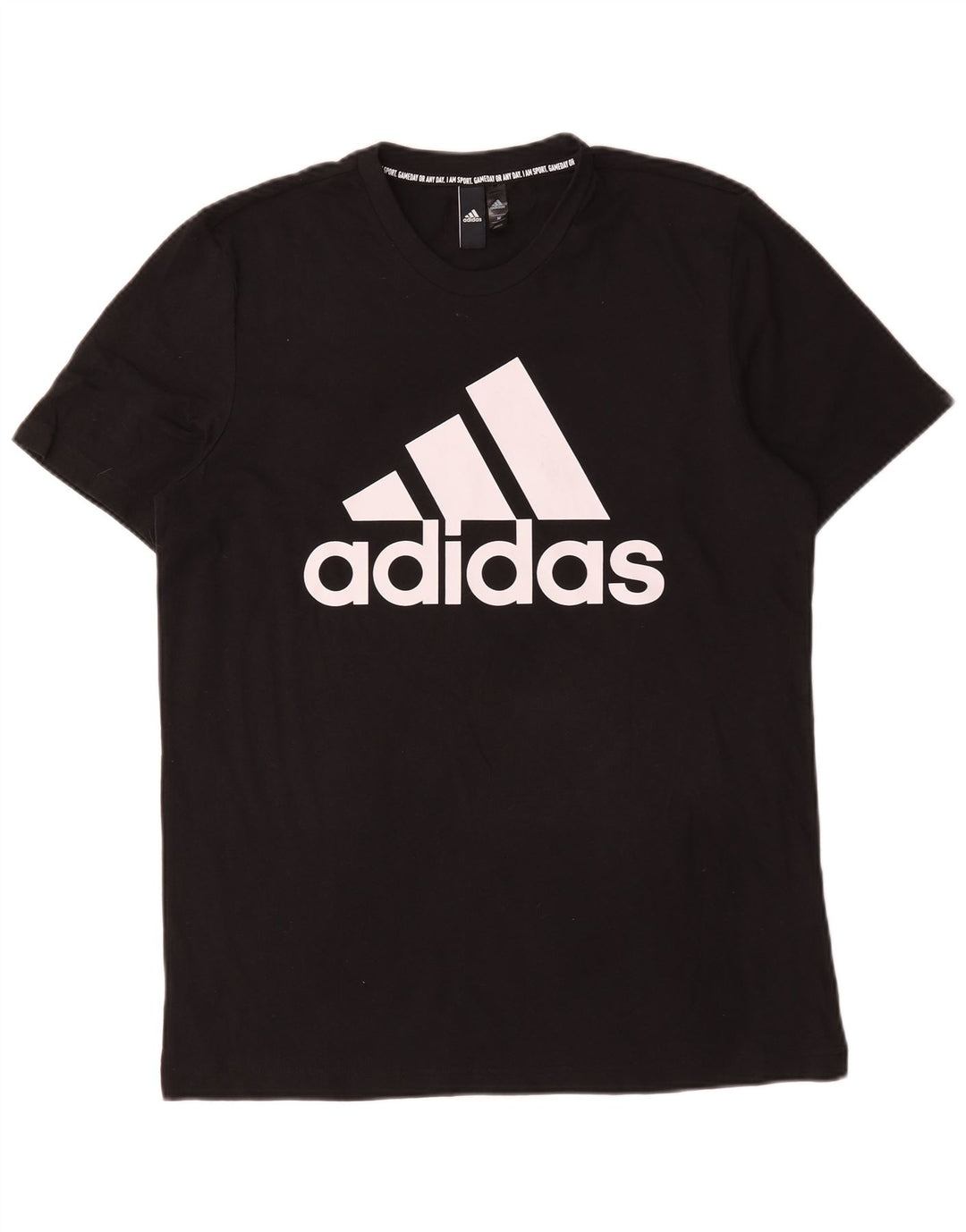 Adidas - Camiseta gráfica para hombre, talla mediana, algodón negro