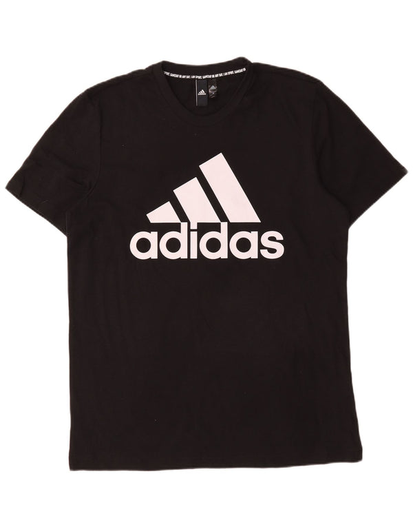 Adidas - Camiseta gráfica para hombre, talla mediana, algodón negro