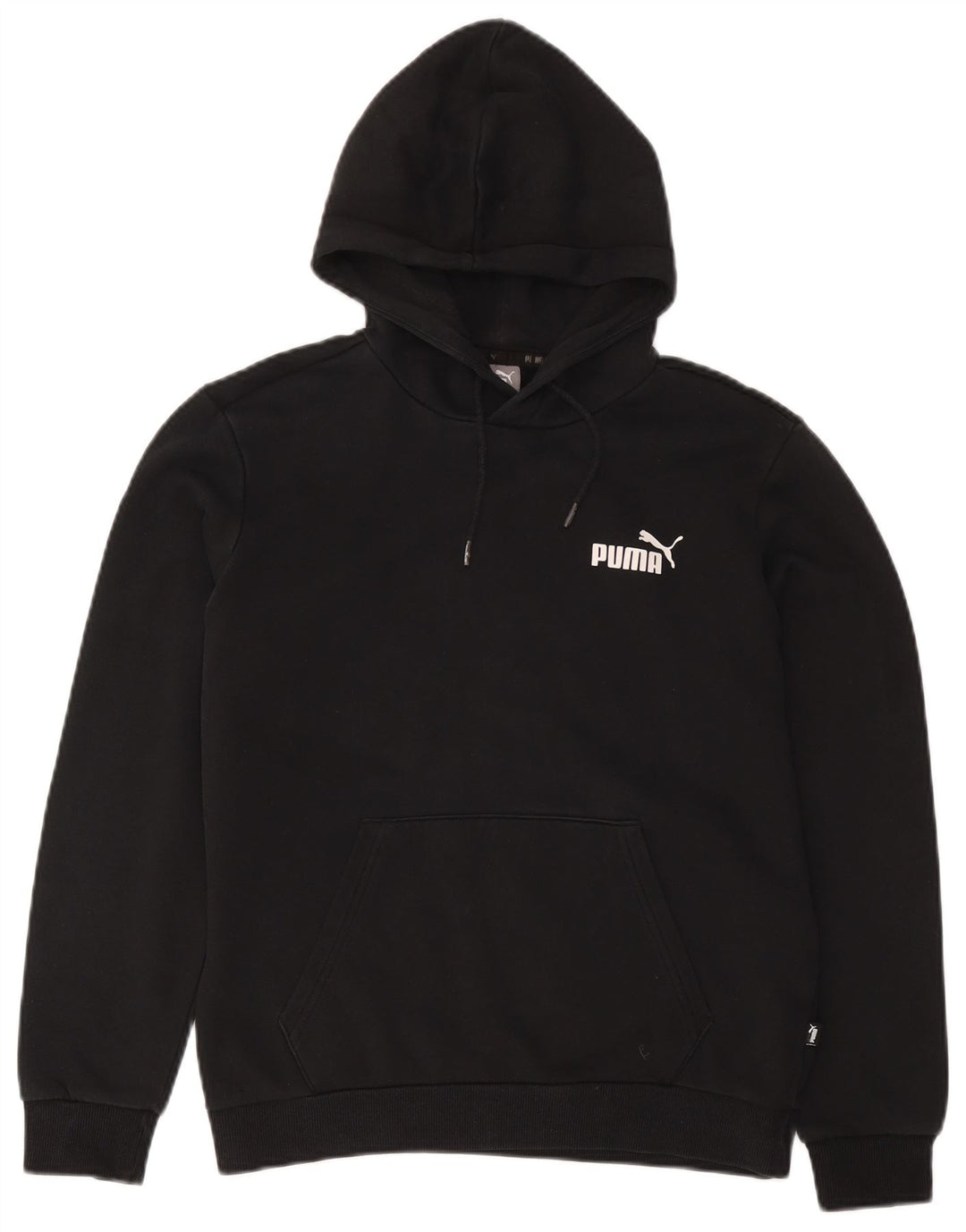 Puma - Sudadera con capucha para hombre, talla pequeña, algodón negro