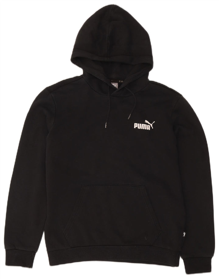 Puma - Sudadera con capucha para hombre, talla pequeña, algodón negro