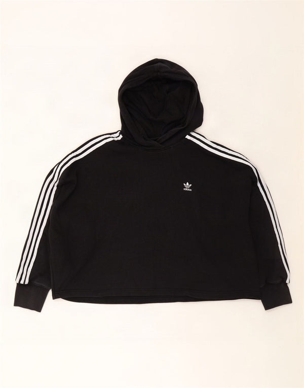Adidas - Jersey con capucha extragrande para mujer, talla 24/26, 2XL, algodón negro
