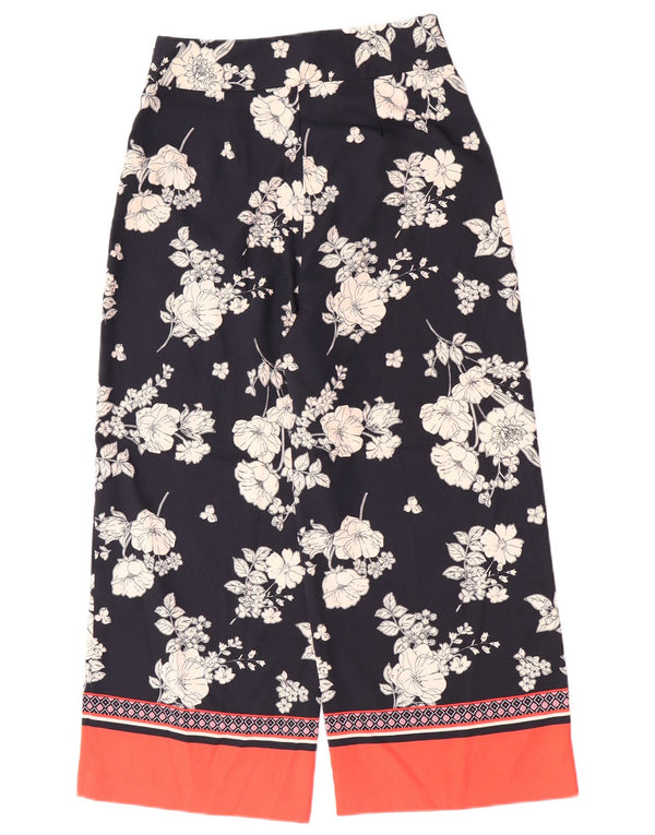 Oasis Pantalones Cortos De Pernera Ancha para Mujer UK 8 Small W28 L23 Azul Marino Floral