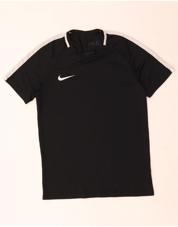 Camiseta Nike Dri Fit para hombre Top medio negro color block Poliéster