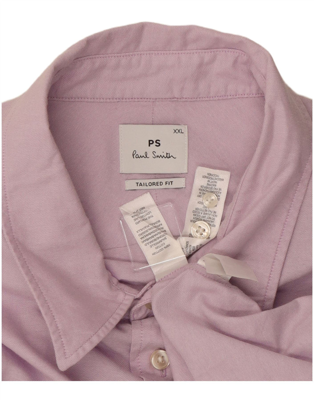 Paul Smith Camisa a medida para hombre 2XL Algodón morado