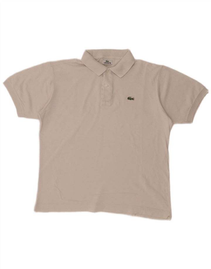 Polo Lacoste para hombre talla 4 mediano algodón blanco