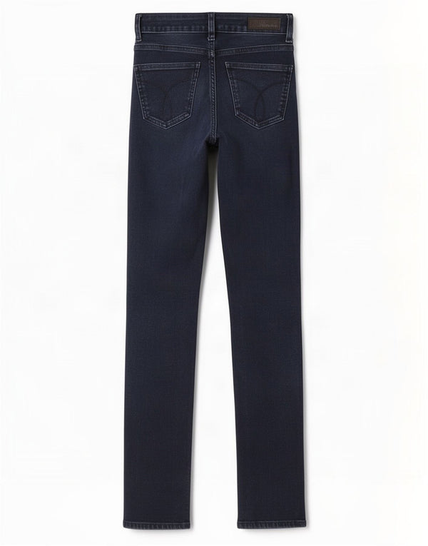 Calvin Klein - Vaqueros ajustados para mujer, talla 2 XS W26 L32, algodón azul marino