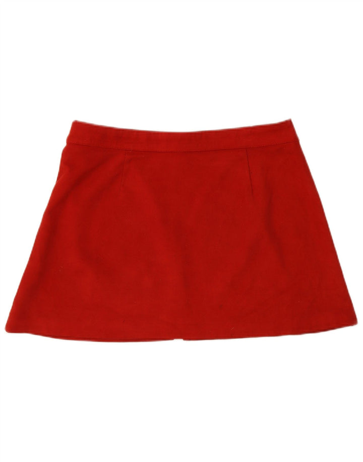 Zara Mujer Trafaluc Mini Falda Grande W32 Poliéster Rojo