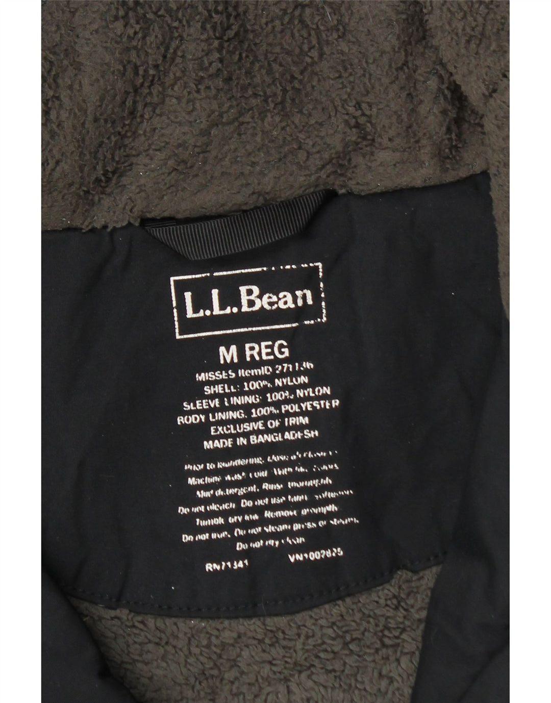 L.L.Bean Chaqueta cortavientos para mujer UK 44 Mediana Azul Marino Nylon