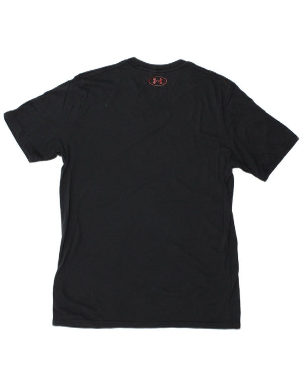 Under Armour Camiseta con gráfico Heat Gear para hombre, parte superior mediana de algodón azul marino
