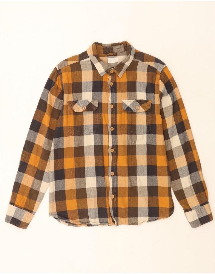 MOUNTAIN WAREHOUSE Camisa de franela para hombre Algodón a cuadros marrón grande
