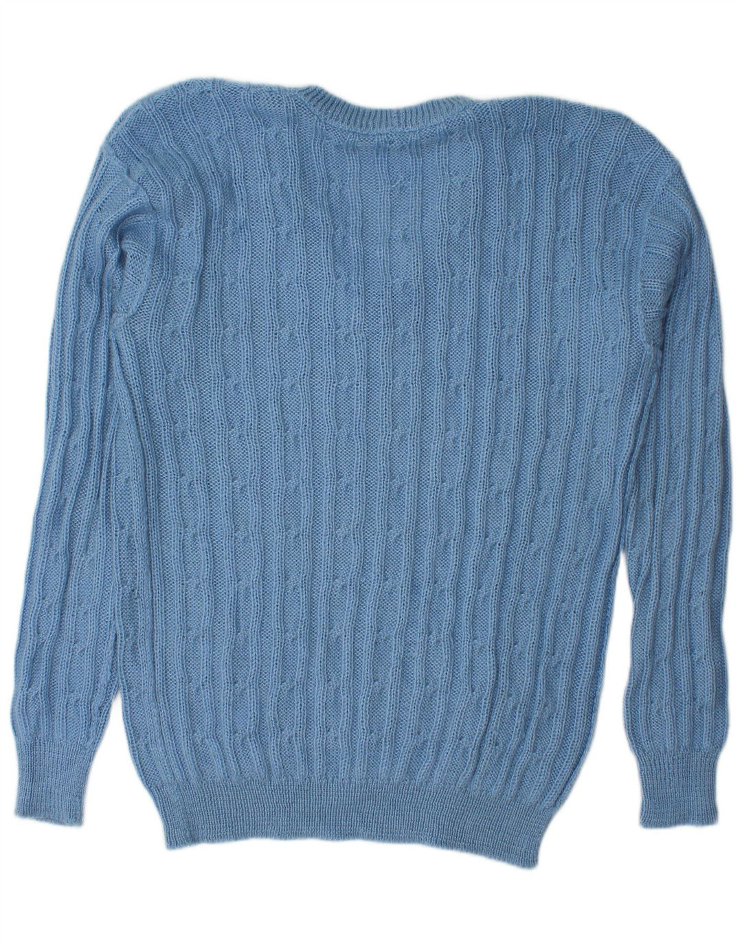 Vintage hombres V-cuello jumper suéter XL azul