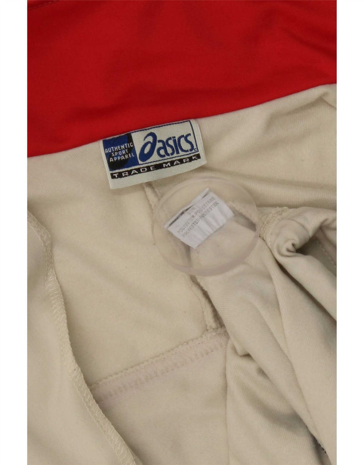 Asics Hombre Chándal Top Chaqueta Poliéster Color Block Medio Beige