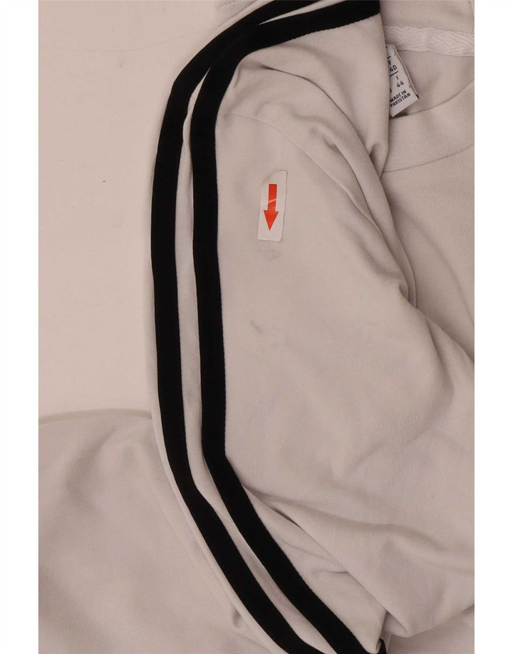 Adidas - Camiseta de manga larga para mujer, talla 40, talla M, color blanco