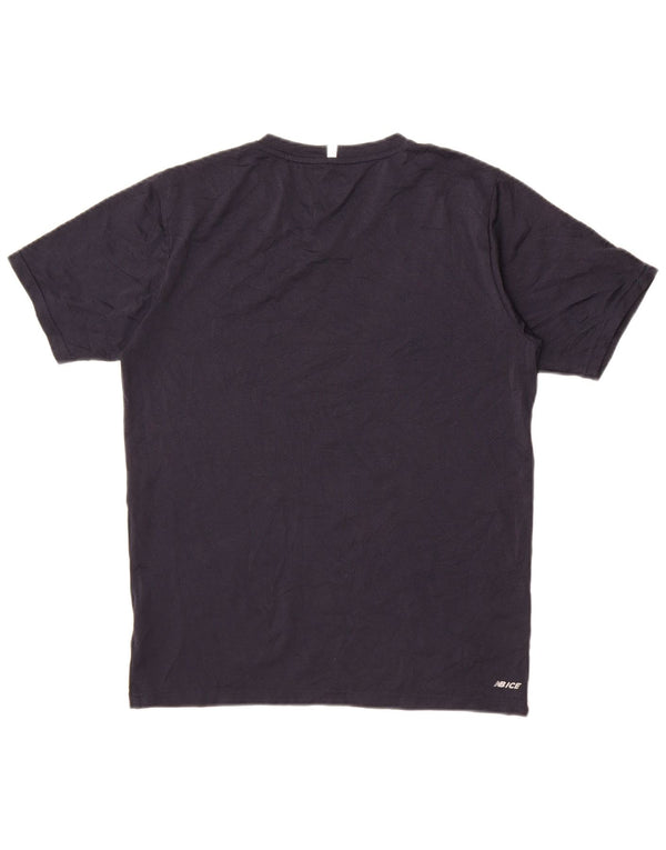 New Balance Hombre Camiseta Top Small Azul Marino Poliéster