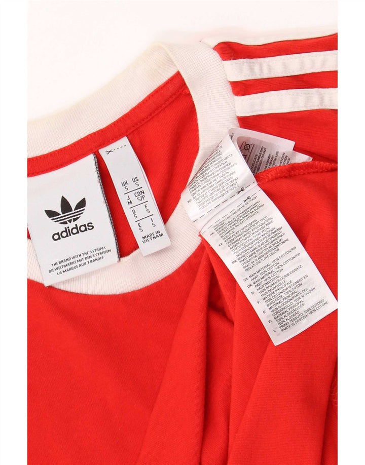 Adidas Hombre Camiseta Top Small Rojo Algodón