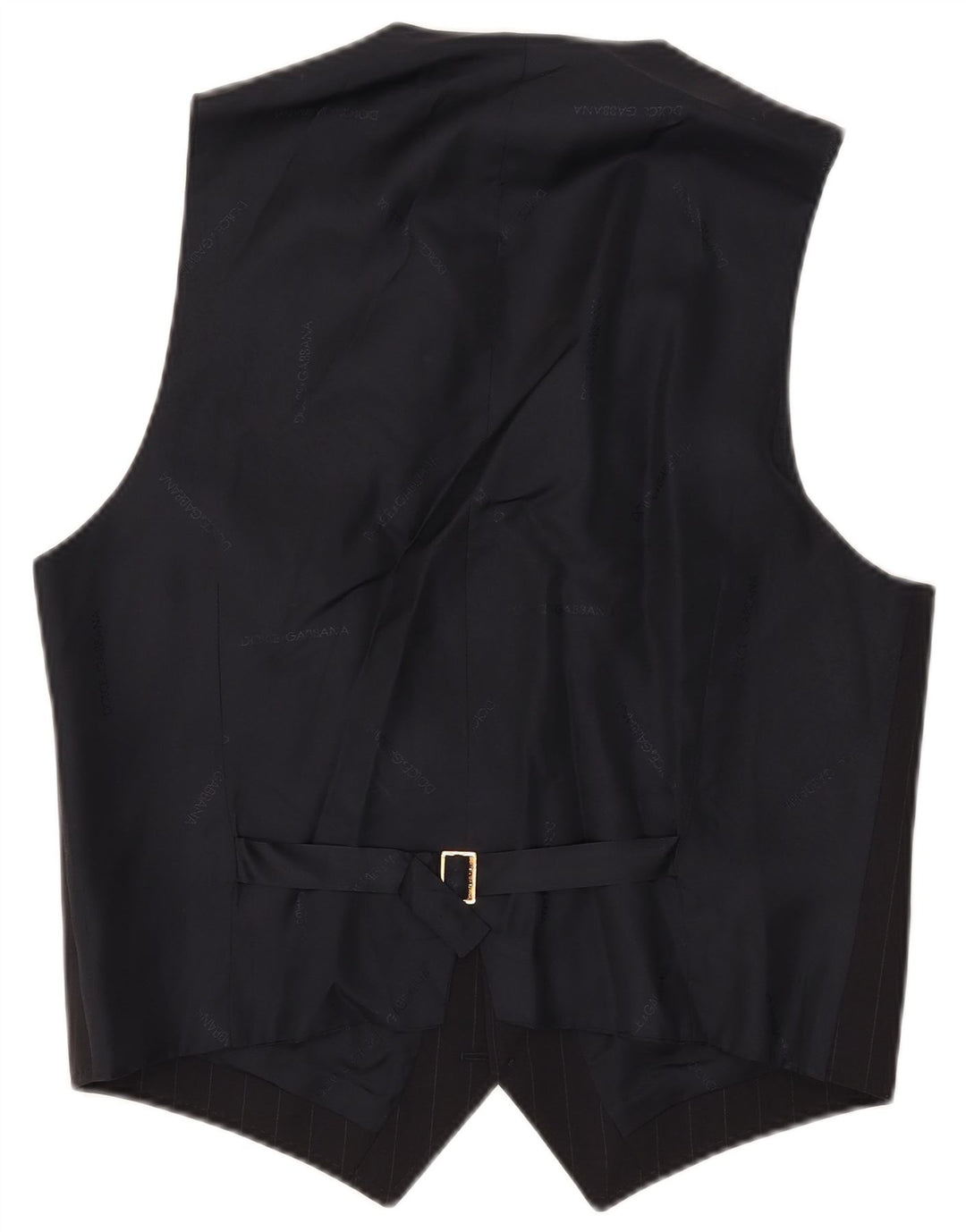 Dolce & Gabbana Chaleco Hombre IT 52 Grande Lana A Rayas Azul Marino