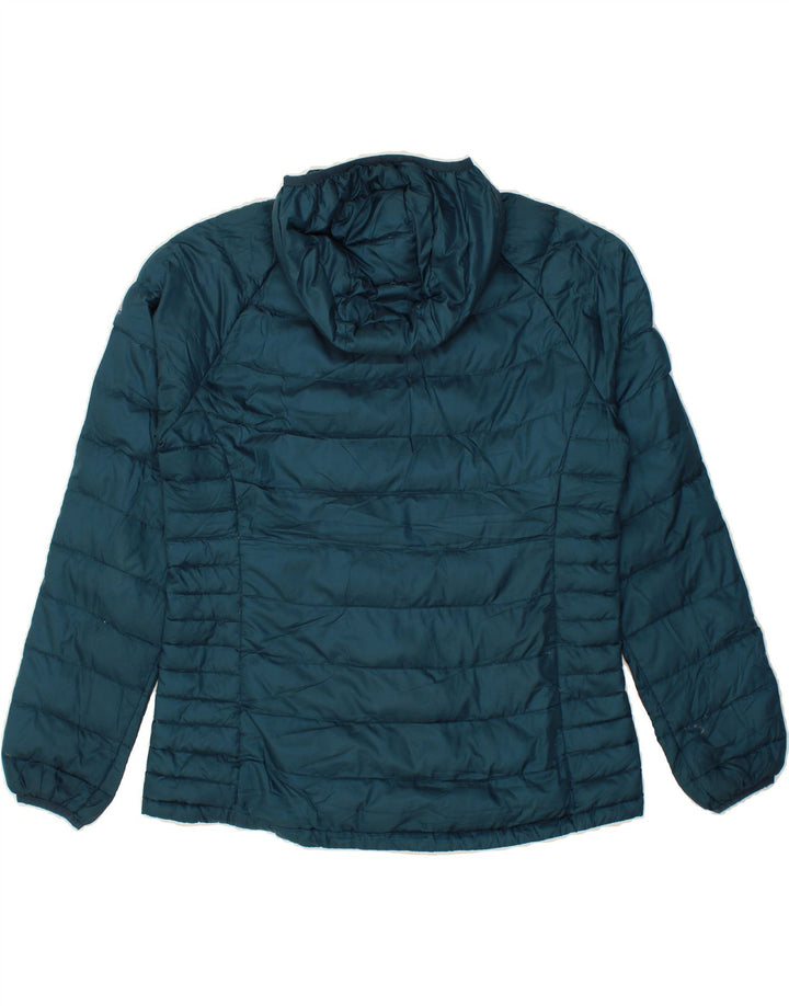 EDDIE BAUER Womens Hooded Padded Jacket UK 16 Large Blue Polyester Vintage Eddie Bauer and Second-Hand Eddie Bauer from Messina Hembry 