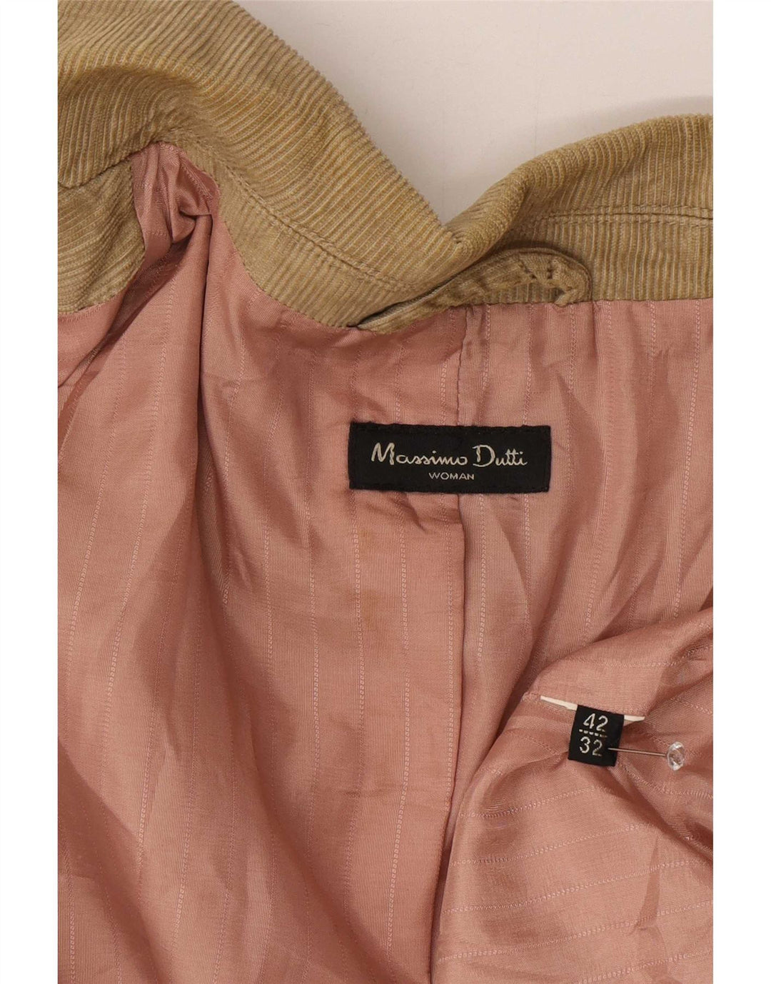 Massimo Dutti Chaqueta Blazer De Pana De 3 Botones Para Mujer EU 42 Grande Marrón