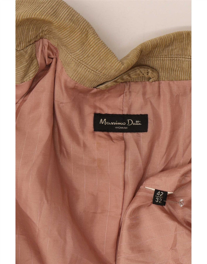 Massimo Dutti Chaqueta Blazer De Pana De 3 Botones Para Mujer EU 42 Grande Marrón
