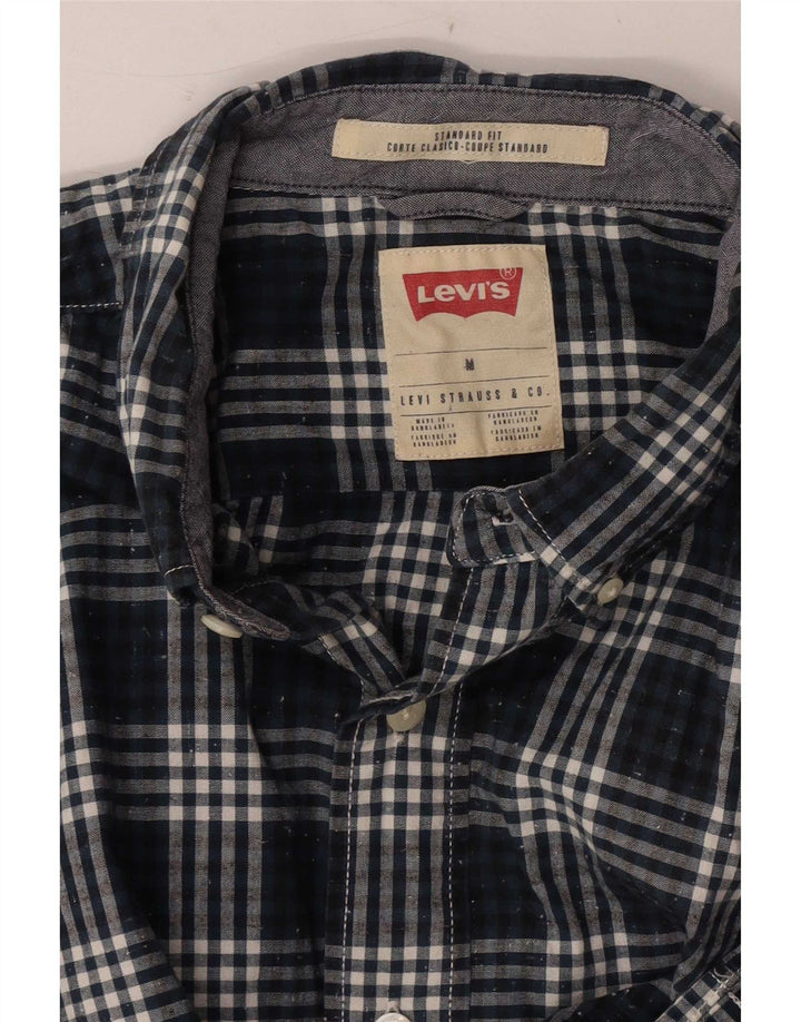 Levi's Camisa de corte estándar para hombre con cuadros en azul marino mediano