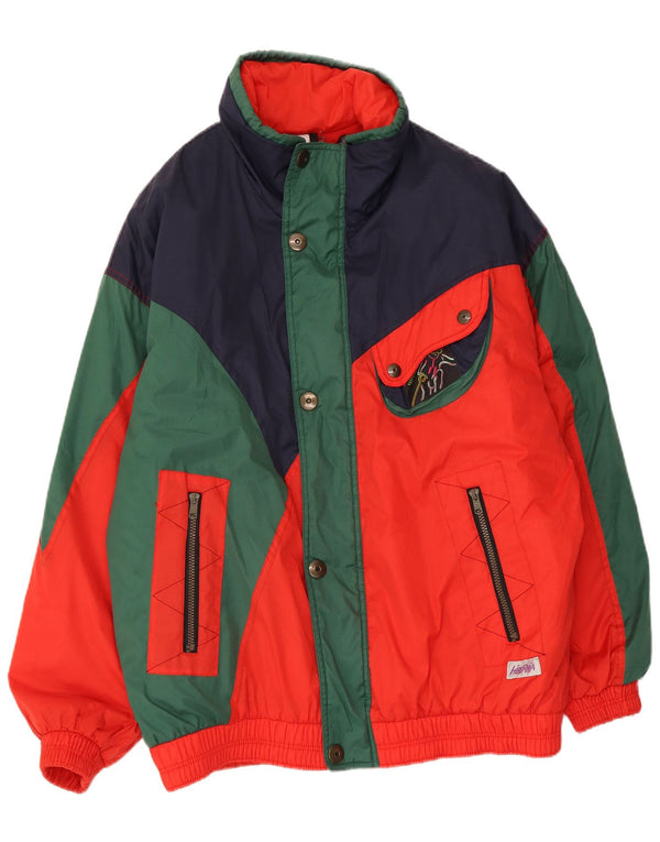 Hibernia Chaqueta de esquí para hombre UK 42 Large Red Colourblock Poliamida