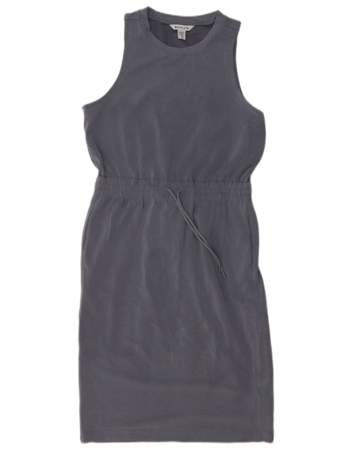 ATHLETA Vestido tubo sin mangas para mujer UK 44 Tencel gris medio