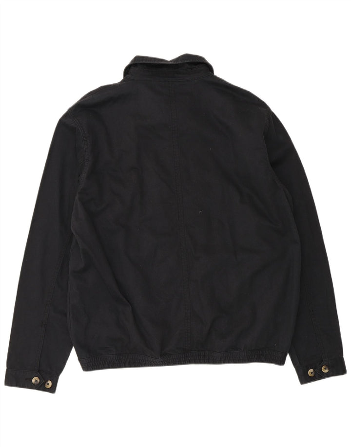 Marks & Spencer Chaqueta Bomber Azul Harbor para Hombre UK 40 Grande Algodón Negro