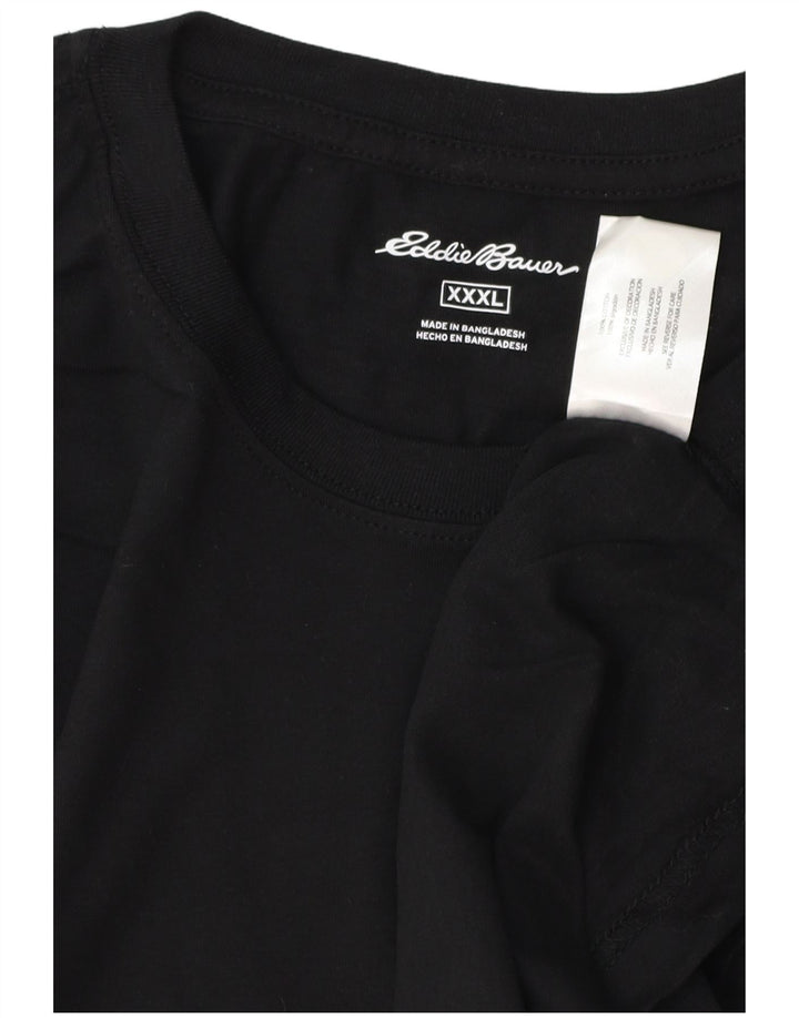 EDDIE BAUER Camiseta Hombre Top 3XL Algodón Negro