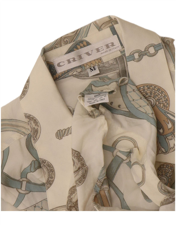Criver Camisa Con Estampado Abstracto De Viscosa Blanca Mediana |