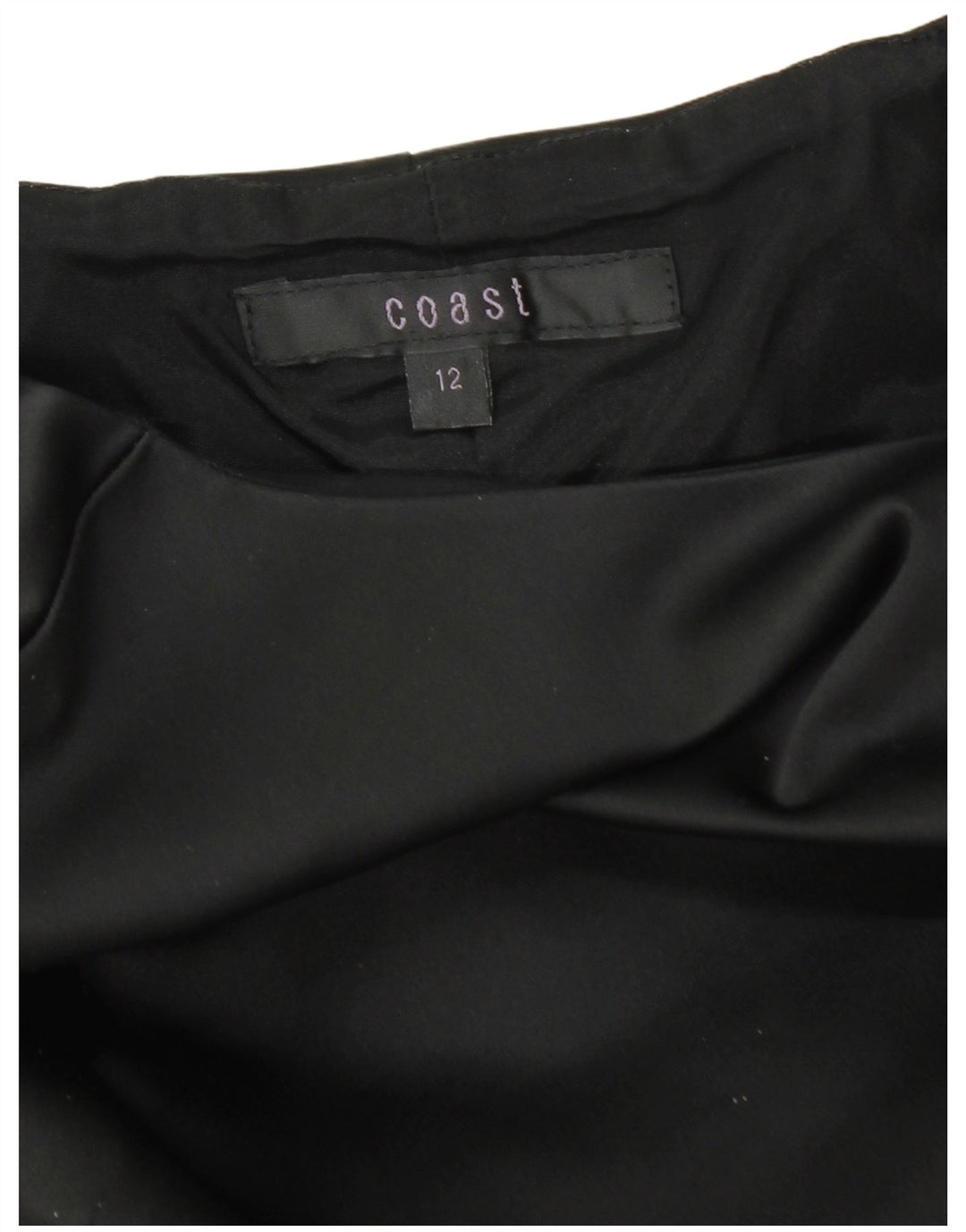 COAST Vestido tubo sin mangas para mujer UK 40 Mediano Acetato negro