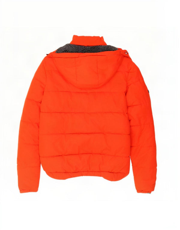 Superdry Chaqueta acolchada con capucha para hombre ES 38 Poliéster naranja medio