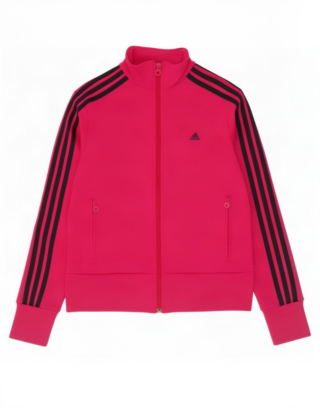 Adidas Mujer Chándal Top Chaqueta UK 12 Medio Rosa Poliéster