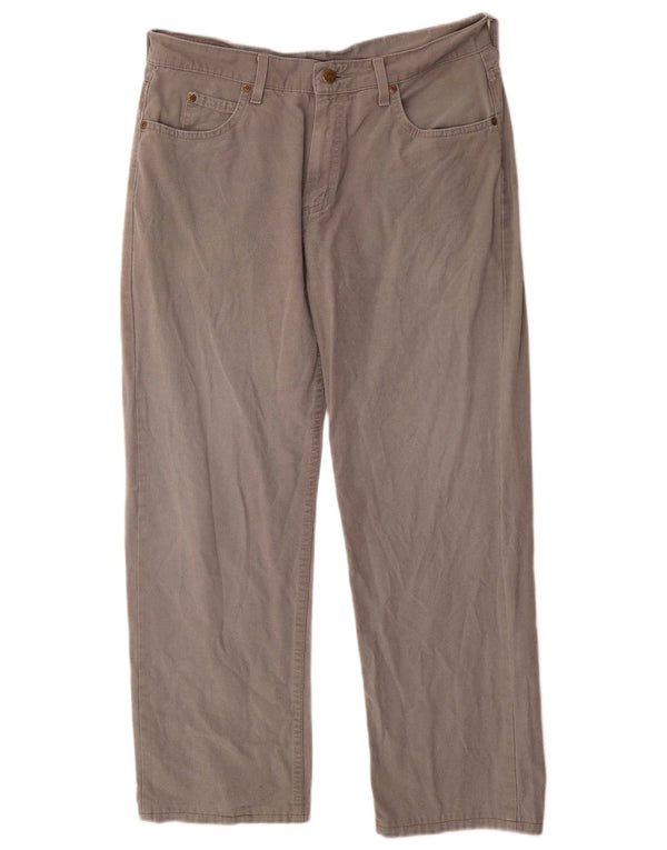 Pantalones informales rectos Lee para hombre W34 L28 lino gris