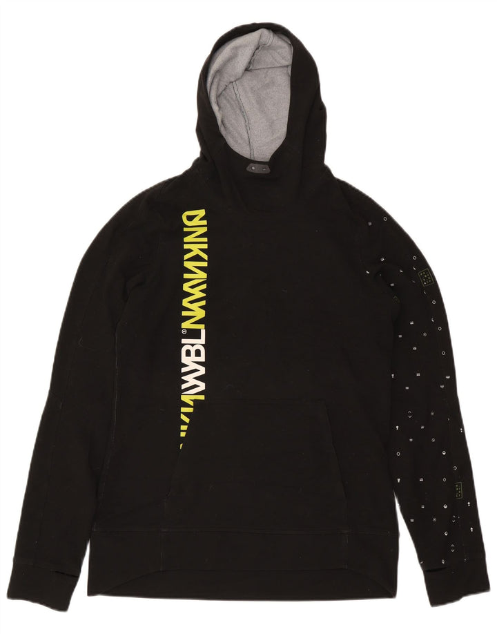 Reebok Hombre Graphic Sudadera con capucha Jumper Medium Negro Poliéster
